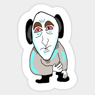 weird panda man Sticker